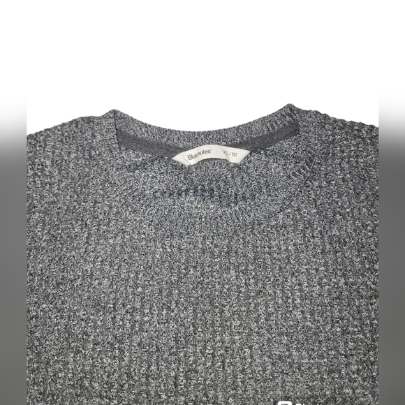 2 FOR💲1️⃣ Bluenotes Grey Waffle Knit Long-sleeved Lightweight Sweater Size XS - Picture 6 of 8